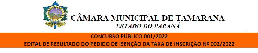 _002 EDITAL DE RESULTADO PEDIDO ISENÇÃO