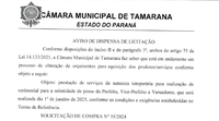 AVISO DE DISPENSA DE LICITAÇÃO